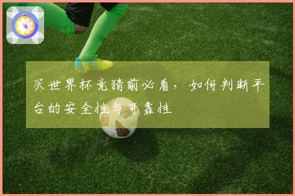 买世界杯竞猜前必看，如何判断平台的安全性与可靠性